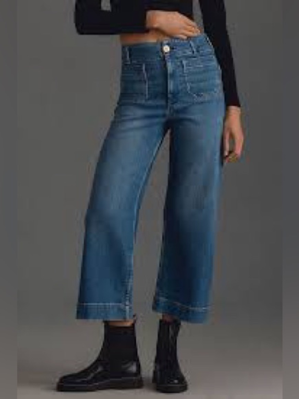 Anthropologie Maeve The Colette high rise cropped wide leg jeans - Picture 3 of 6